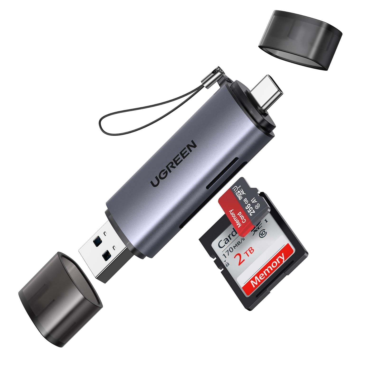 SD Card Reader USB 3.0/USB C OTG Dual Slot Memory Card Adapter for iPhone 17 Series,MacBook Pro, M1 M2 Mac Air, iPad, Surface, Dell XPS, Samsung, Huawei