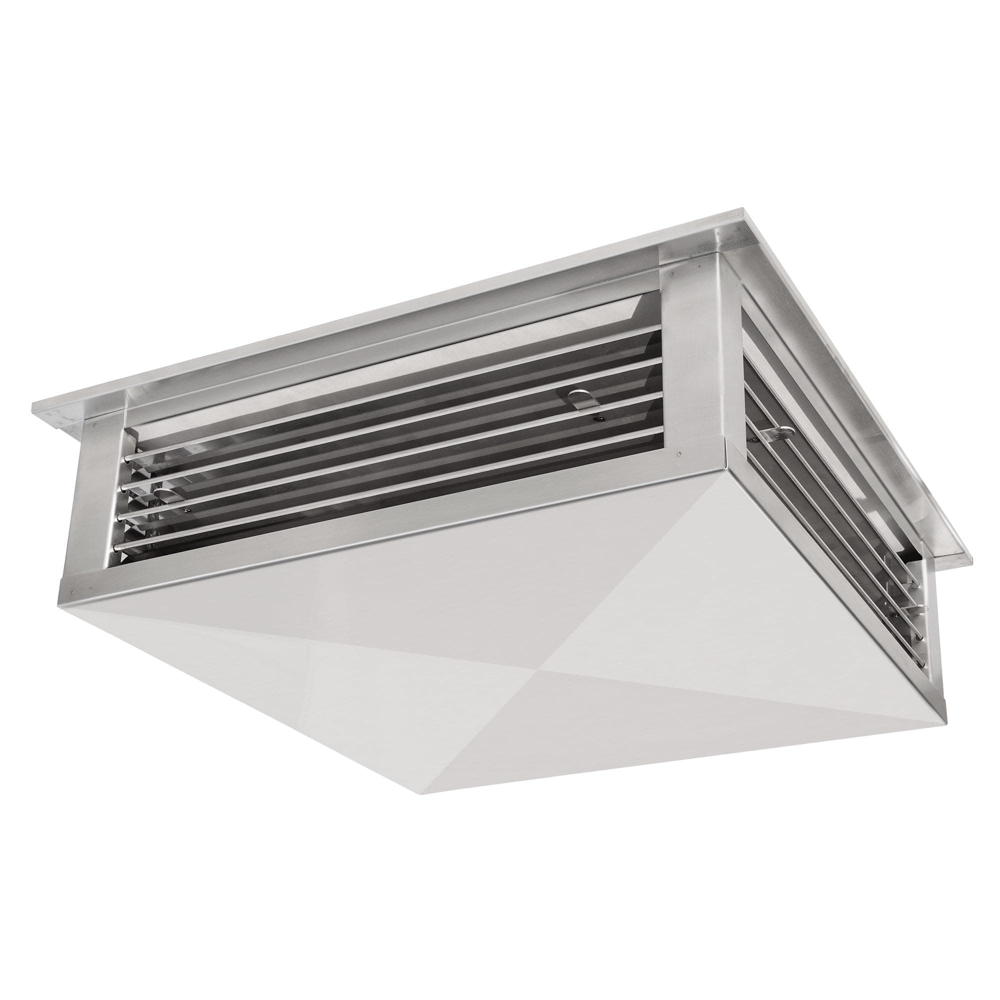 GSW 16” Stainless Steel 4-Way Adjustable Air Diffuser for Evaporative Swamp Cooler, 18” Mounting Edge