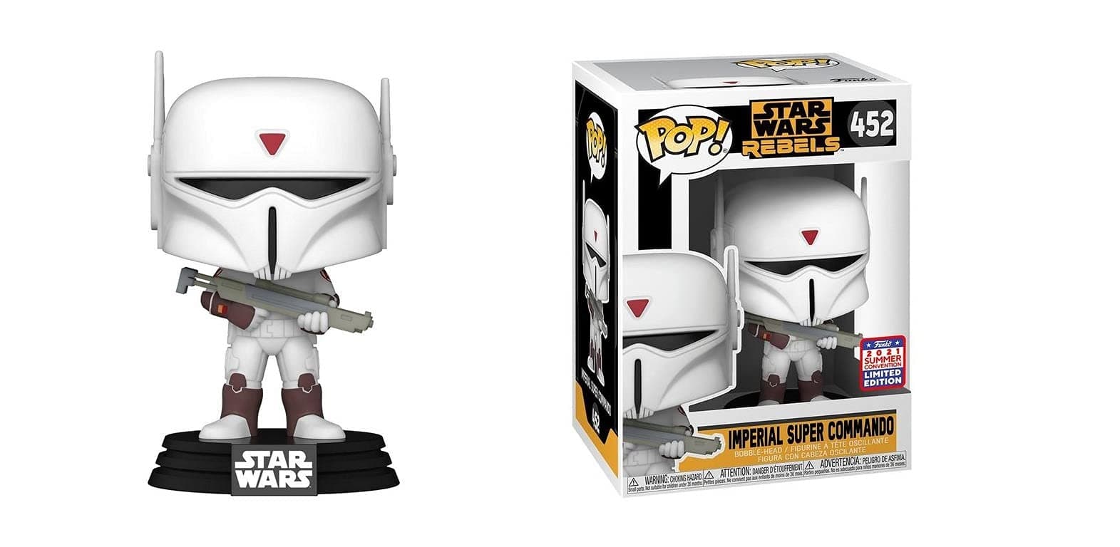 Pop! Star Wars: Rebels- Imperial Super Commando (Wh) (Sdcc'21), Action Figure - 55911, Multi Color