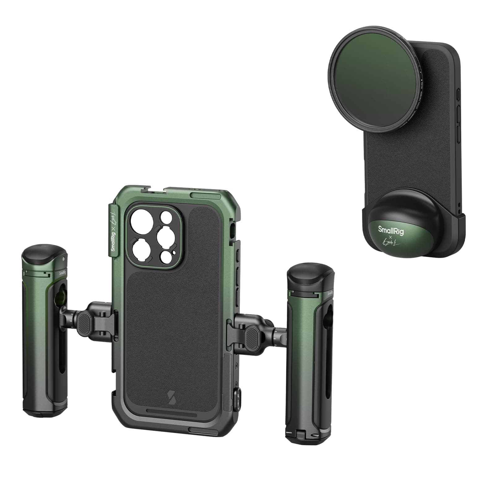 Smallrig X Brandon Li Mobile Video Kit For Iphone 16 Pro Max, Phone Cage With Filmov Lightweight Case Kit, Rotating Wireless Qr Handles, Magnetic Vnd Filter 67Mm-5001