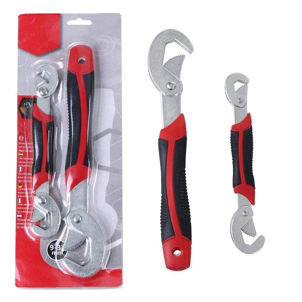 Multi-Function Universal Quick Snap N Grip Adjustable Wrench Spanner Set (2 Pieces)