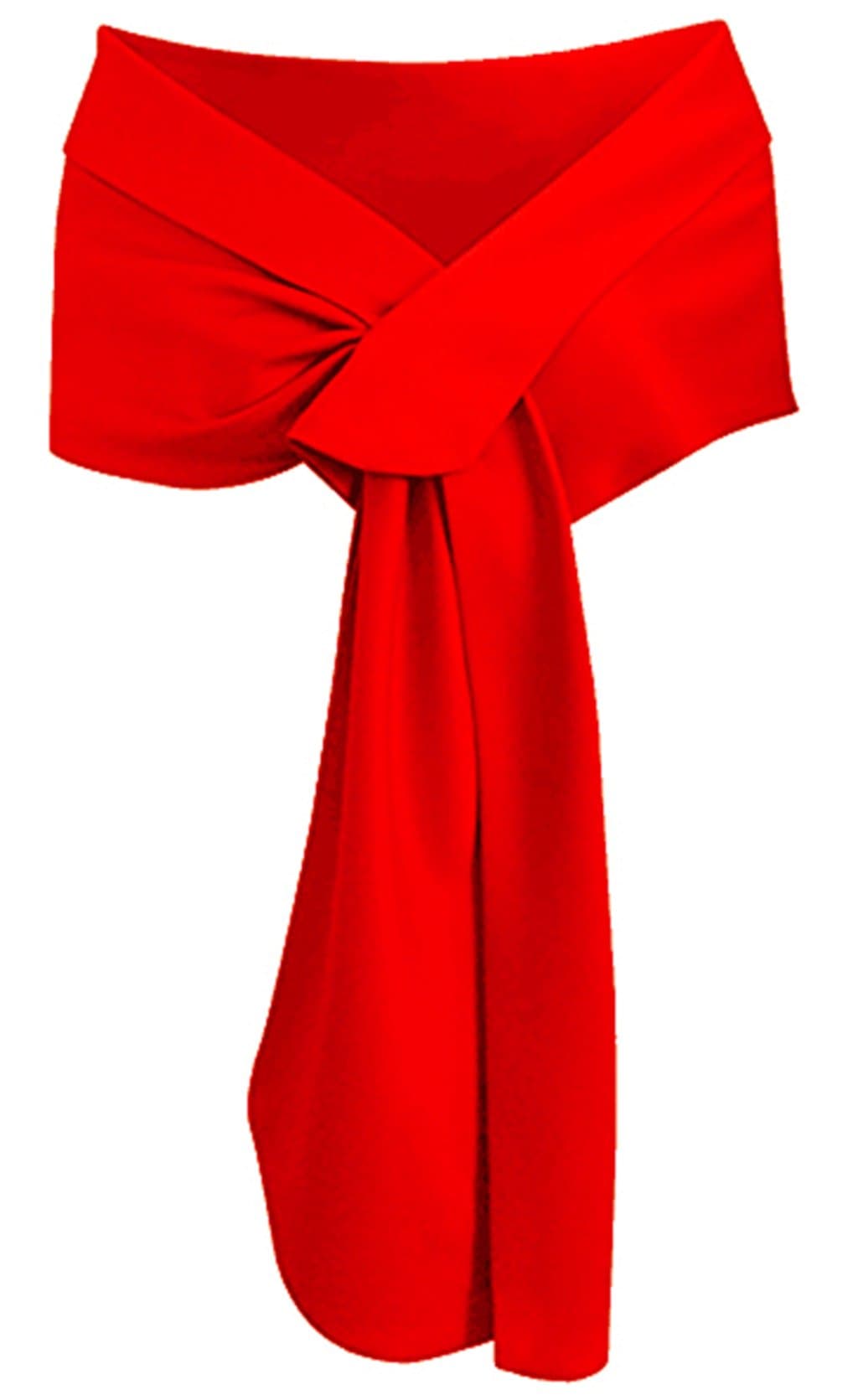 Satin Shawl Wrap For Evening Party (Red)