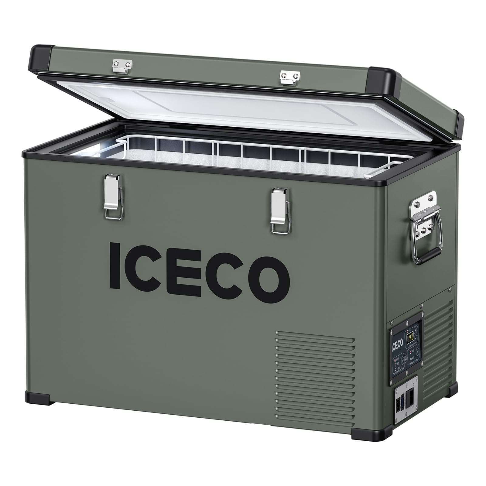 ICECO VL45 Portable Refrigerator with SECOP Compressor, 45 Liters Platinum Compact Refrigerator, DC 12/24V, AC 110-240V, 0℉ to 50℉, Home & Car Use (with Insulated Cover)