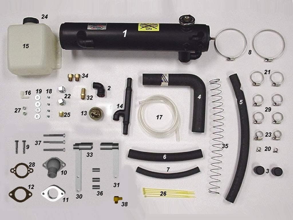 Fresh Water Cooling System for Mercruiser BBC Marine Engines. Half System.