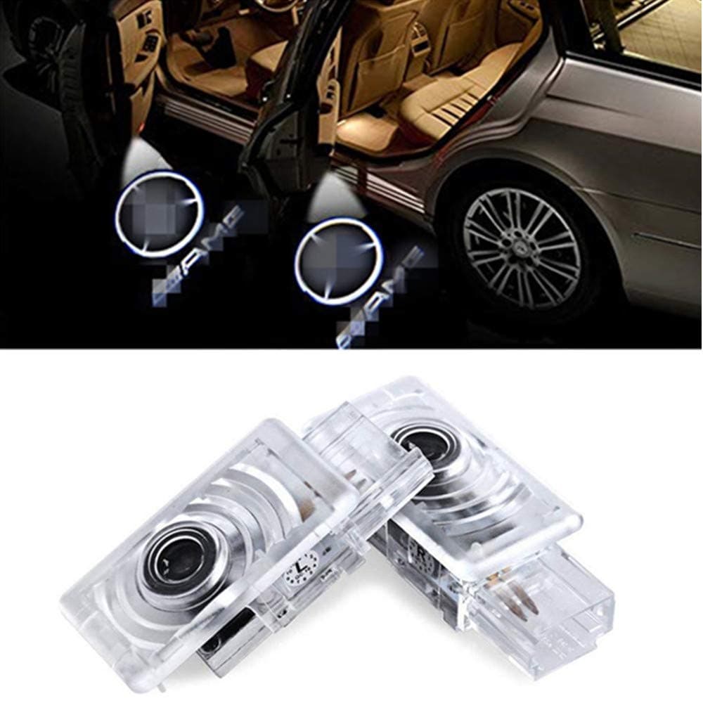 QJZoncuji 2 X Cree Car Door Light Ghost Shadow Light Logo Projector