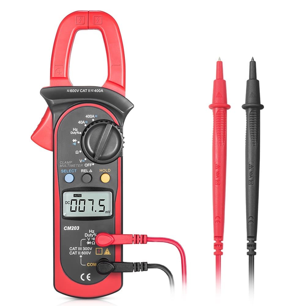 Digital Clamp Meter, Synerky 4000 Counts Auto-Ranging Multimeter AC/DC voltmeter, AC/DC Current, Resistance, Frequency, Diode, Hz Tester with Backlight LCD Display