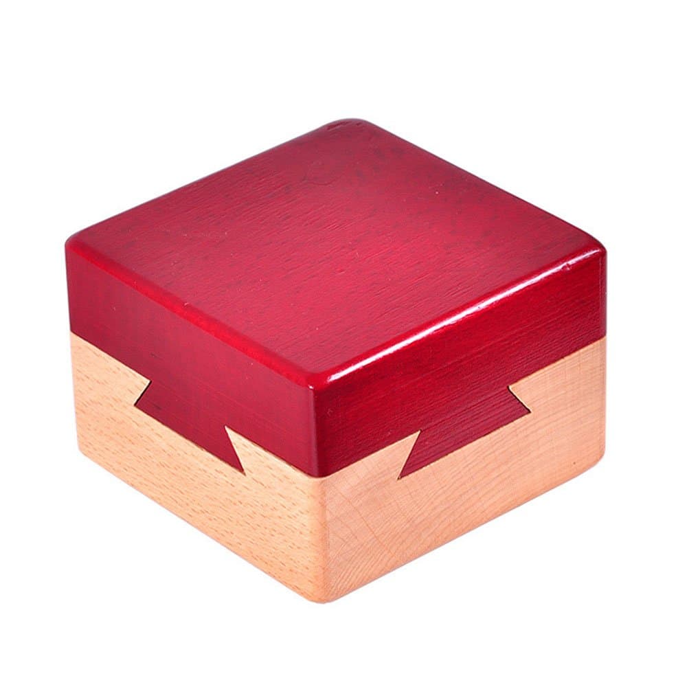 Wooden Magic Puzzle Brain Teaser Lock Box for Intelligence Games