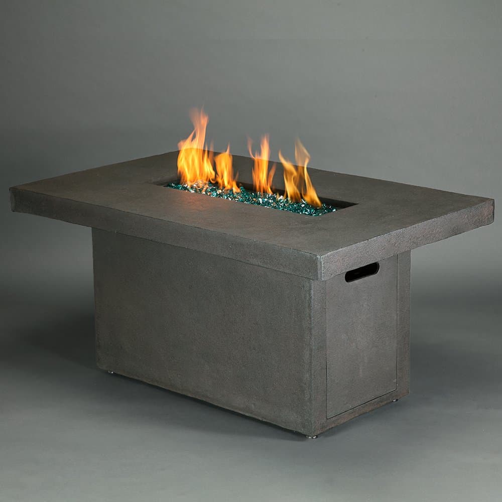Brixton Rectangle Propane Fire Table - Concrete Gray