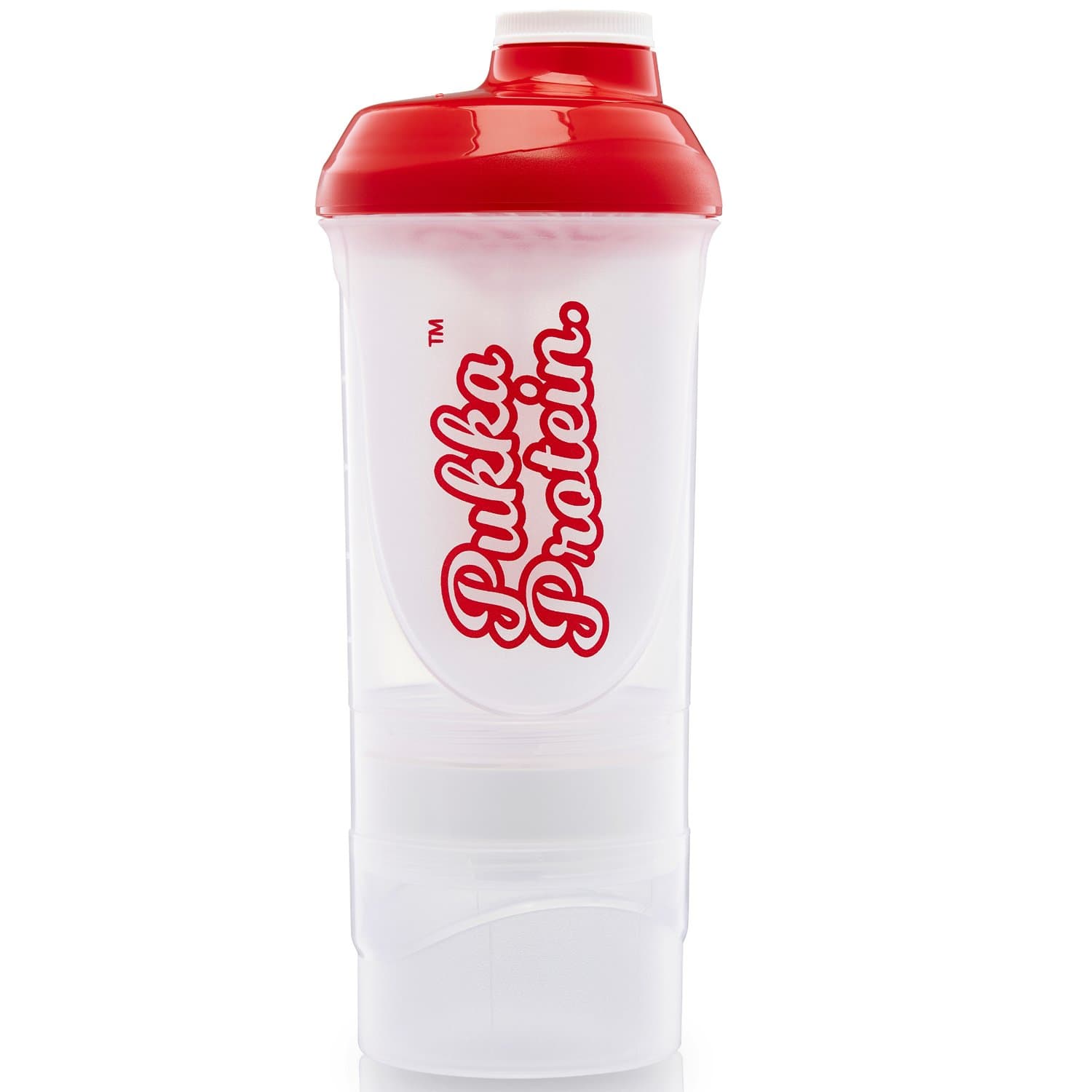 Protein Shaker Bottle with Storage Compartments – Large 500ml Protein Blender with 2 Detachable Storage + Pill Cup – Leak Proof - The Smart & Easy Way to Mix Lump Free Protein & Slim Shakes.