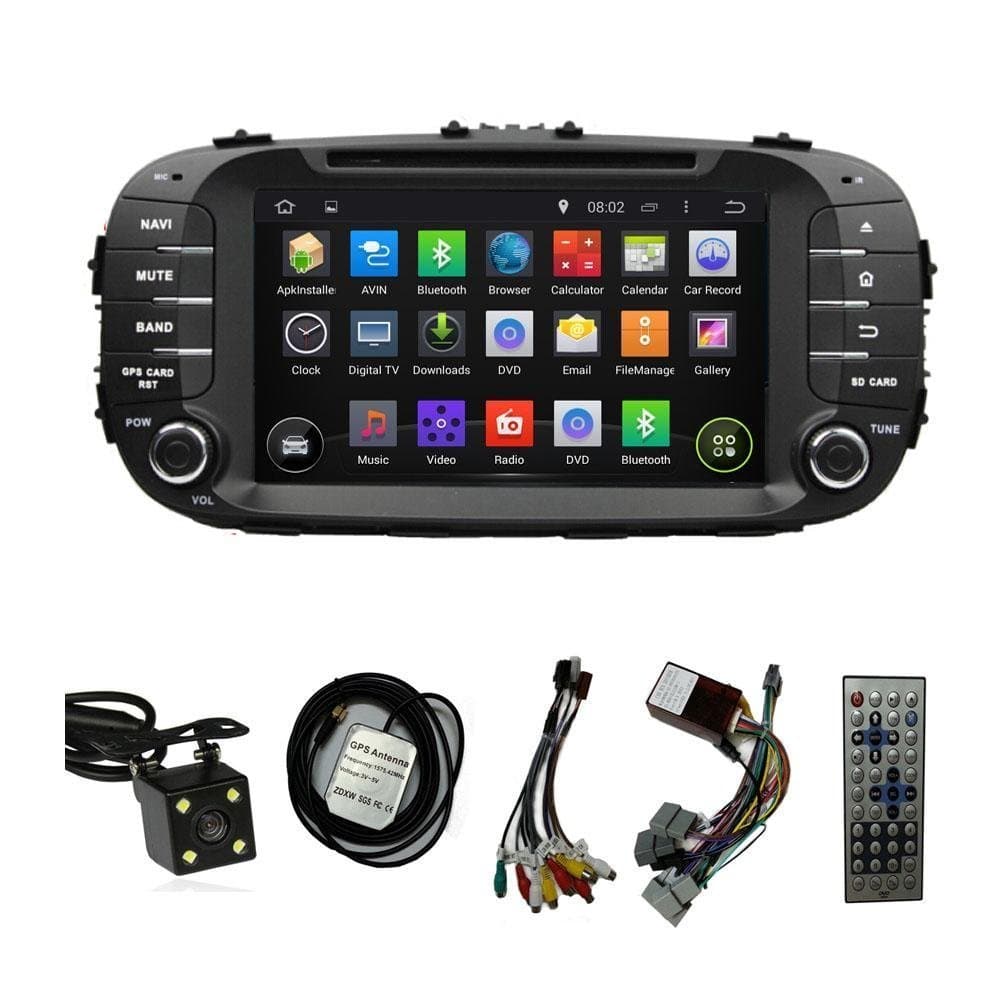 8'' TFT Touchscreen GPS Navigation for KIA SOUL 2014 2015 Android 5.1 Quad-Core w/ Car Stereo DVD player+WIFI+Bluetooth+Radio+Steering Wheel Control+Sd/usb+AUX IN+Rear View Camera+Free US Map