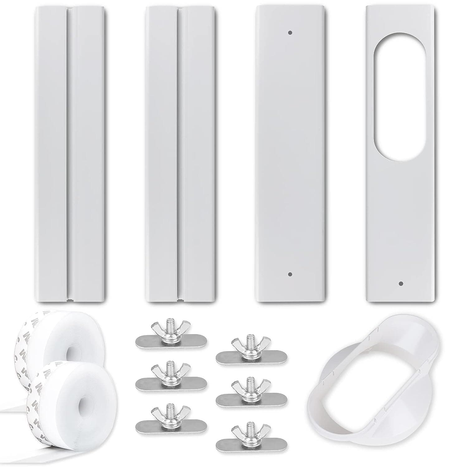 Portable Air Conditioner Window Kit with 2 3m Seals, Universal Portable Air Window Vent Exhaust Hose, Mobile Air Conditioner Window Damper, AC Ventilation Kit (5.1"/13cm)