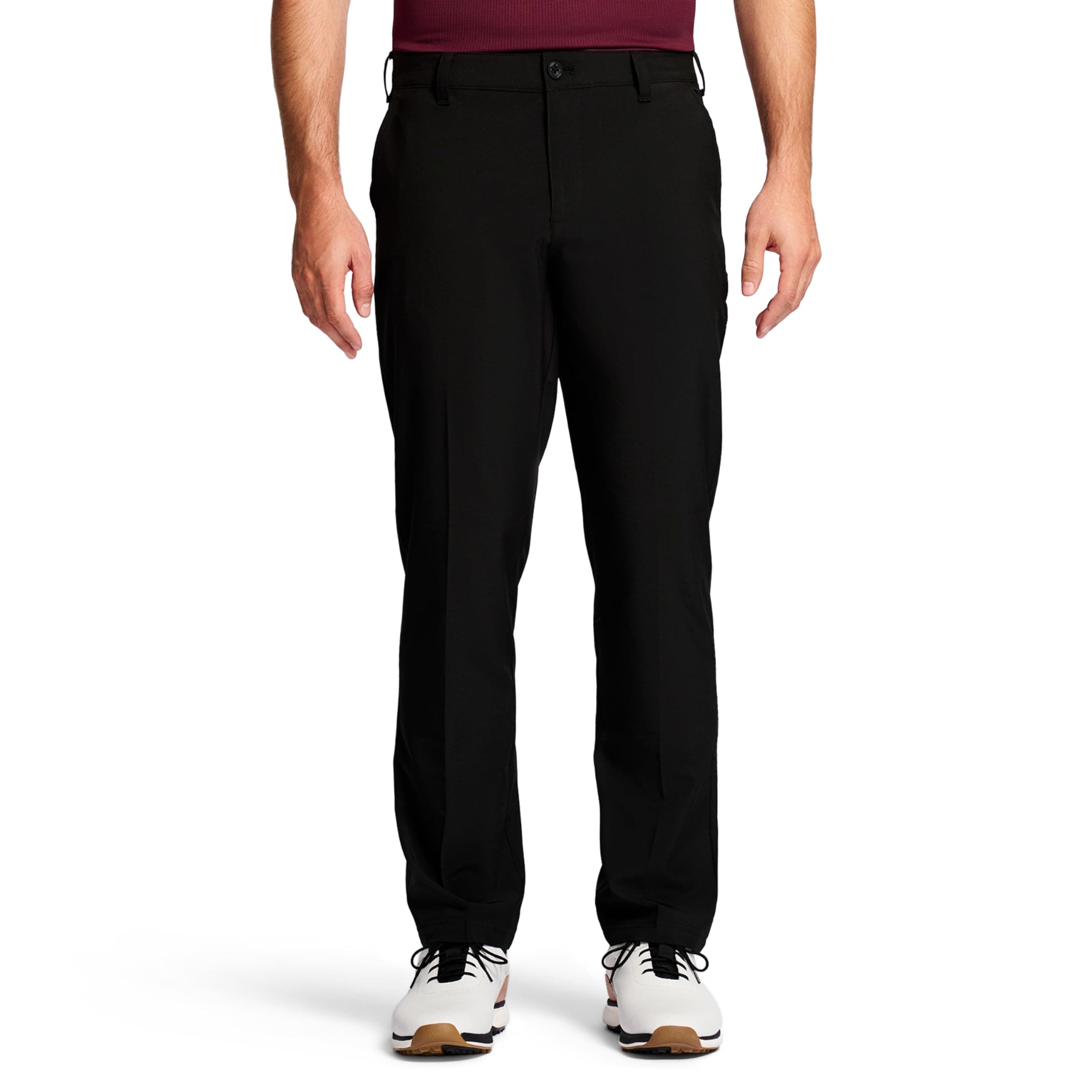 Mens Golf Swingflex Straight-fit Flat-Front Pants