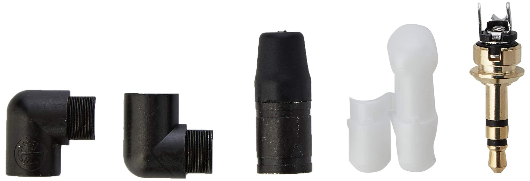 NTP3RC-B Plug 3.5mm Right Angle Phone Connector Black/Gold