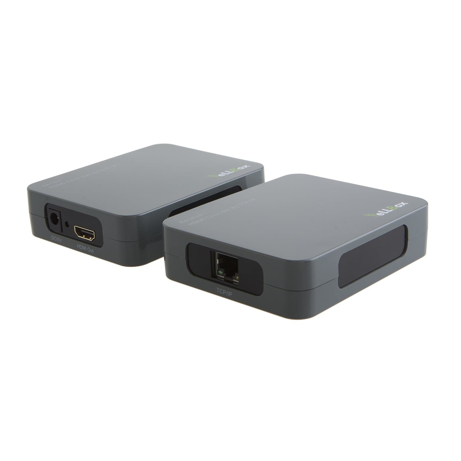 HDMI Extender by TCP/IP, by Cat 5E/6/7, Extend to 100m (approximate328ft), Support Resolution up to 1080p, 5V/2A Universal Power Adapter, Grey