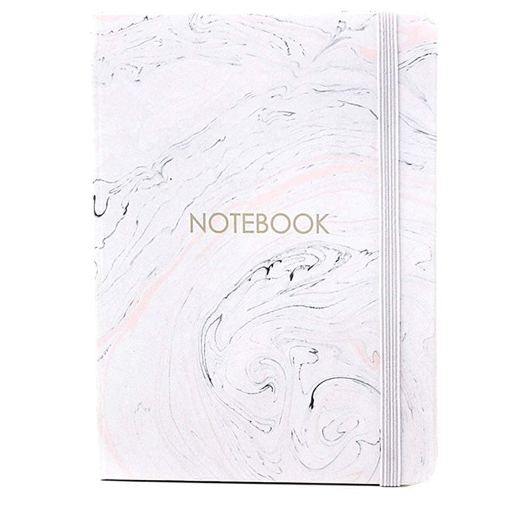 Notebooks University Ruling Journal Marker Divider Line Notebook Retro Travel Marble Texture Cover Design A5 Notebook Writing Notebooks (Color : Gray, Size : A5)