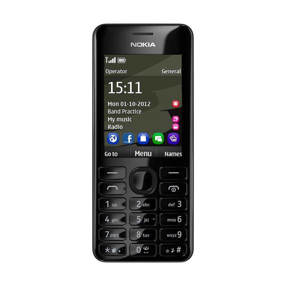 Nokia 206 SIM Free Mobile Phone - Black