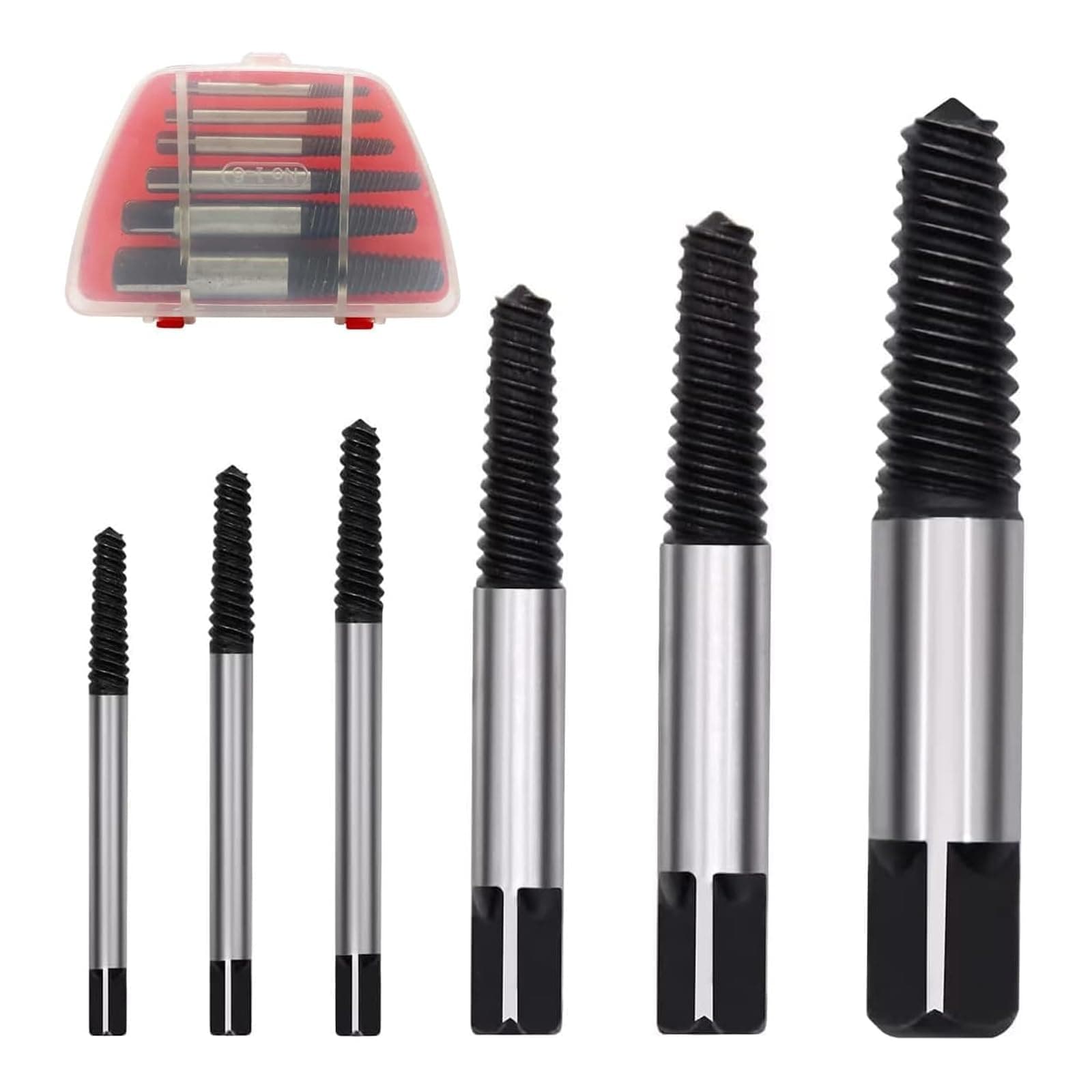 Dymeist 5pcs Screw Extractor Damaged Screw Extraction Tool Single Head Screw Extractor