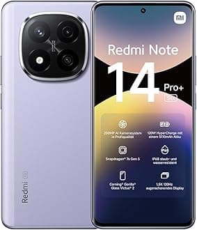 Xiaomi Redmi Note 14 Pro+ 5G smartphone, 8+256GB, purple, 200MP pro-grade AI camera, IP68, 120W HyperCharge, AI features (no charger included), 2 year Warranty
