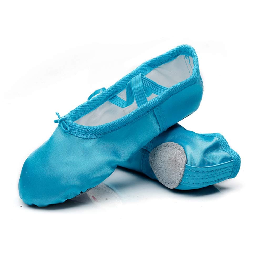 MSMAX Women's Ballet Shoes Satin Split Sole Flats for Dancing Gymnastic Yoga