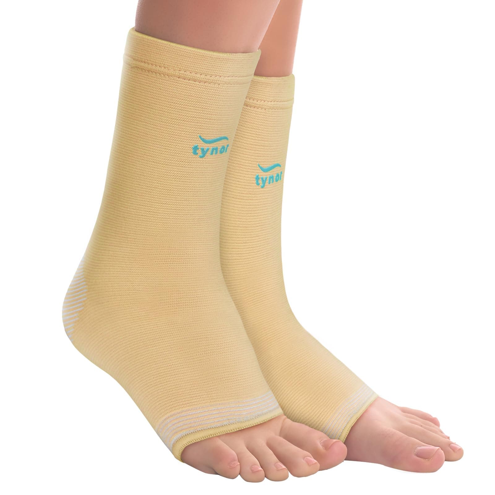 Tynor Anklet, Beige, Large, 1 Pair