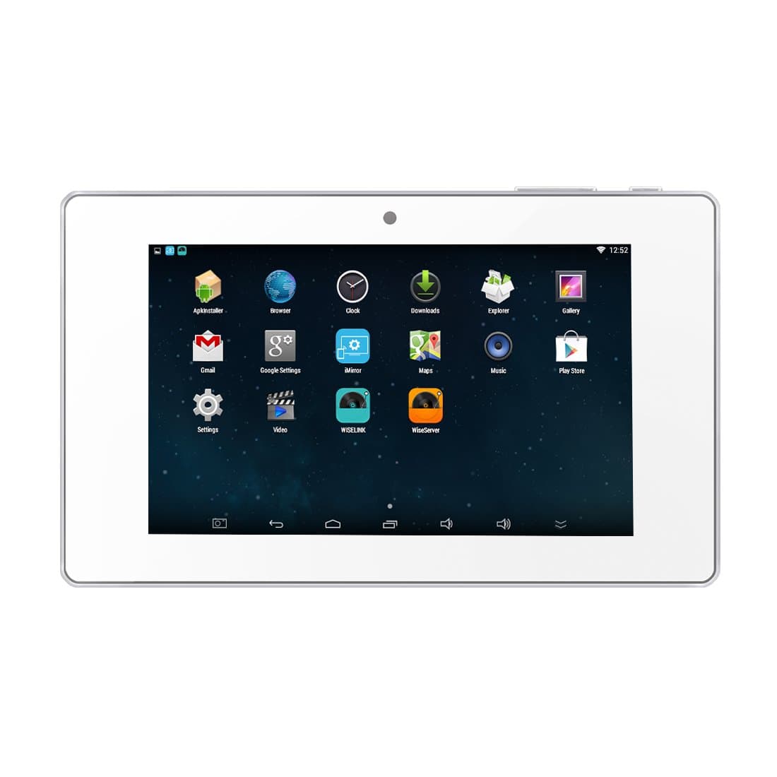 HELMER WiFi Amplifier in Wall, Android Stereo Audio System with 5 Inches Touch Screen Video Player, White, BM207A