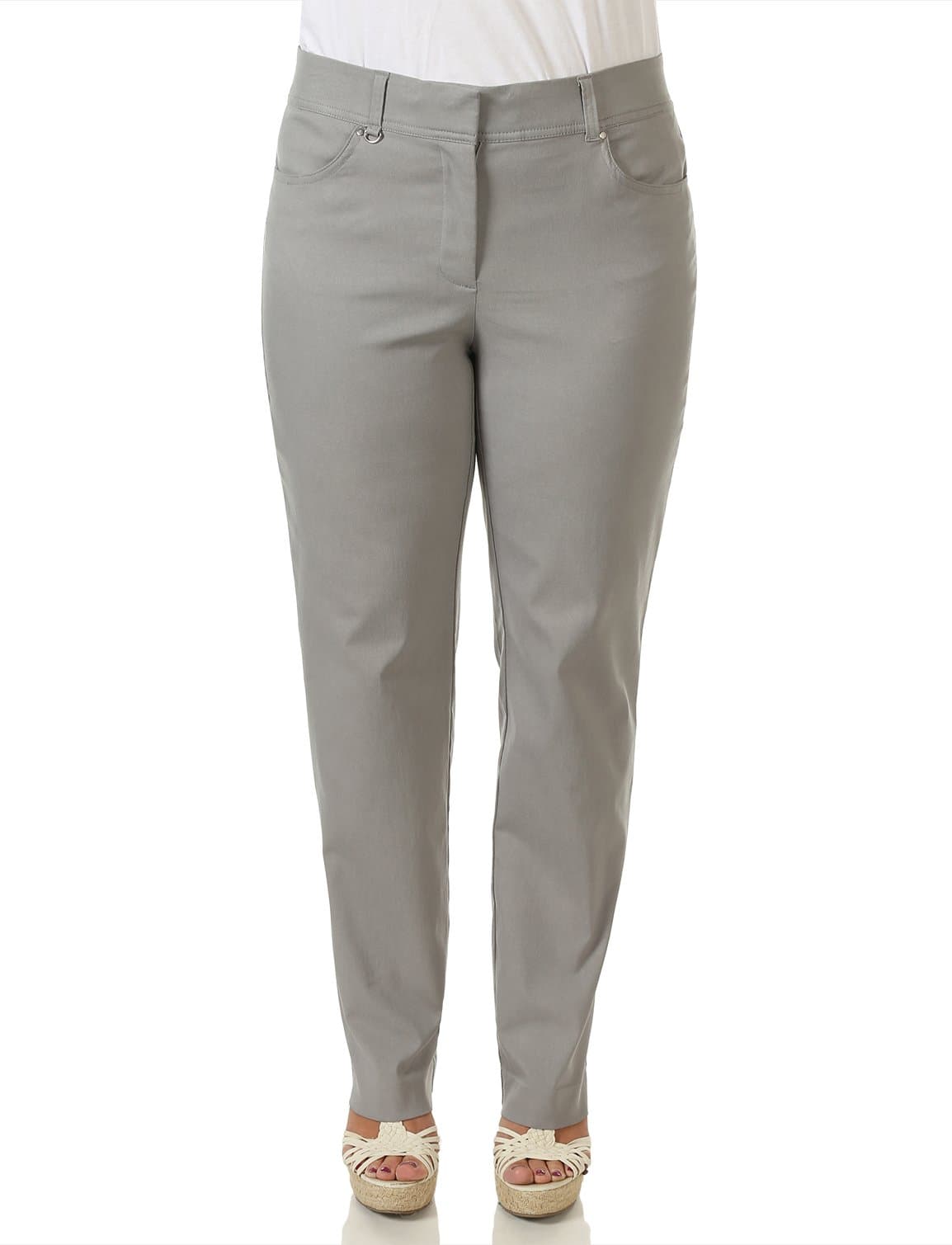 JM Collection Women's Plus Stretch Flat Front Bootcut Pants