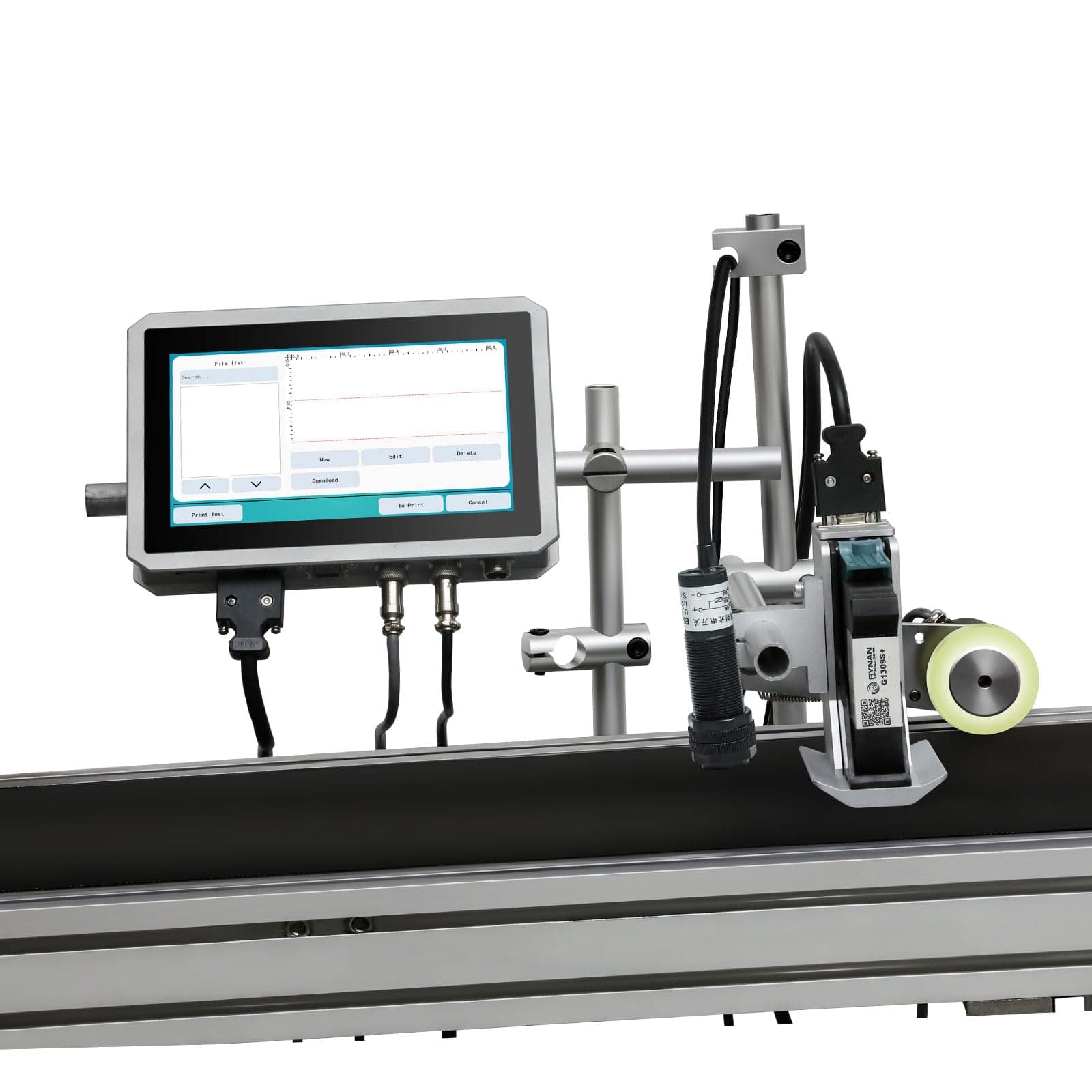 Automatic Online Inkjet Printer 7 inch Touch Screen High-Resolution Date Coder Barcodes Lot Codes Continuous Coding and Marking Machine System