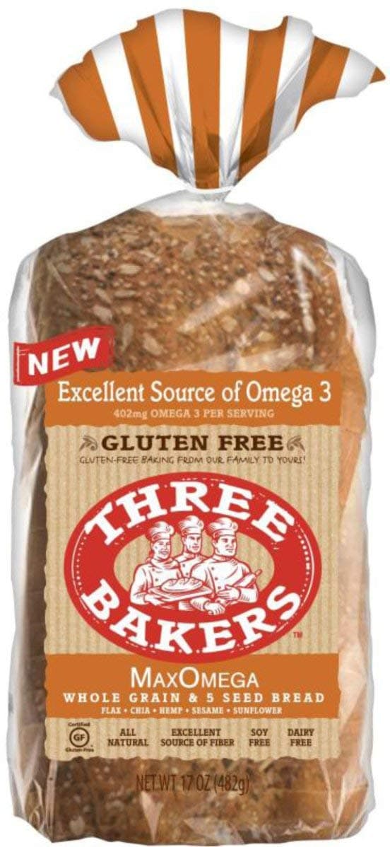 Three Bakers Max Omega Whole Grain & 5 Seed Bread {2 Pack}