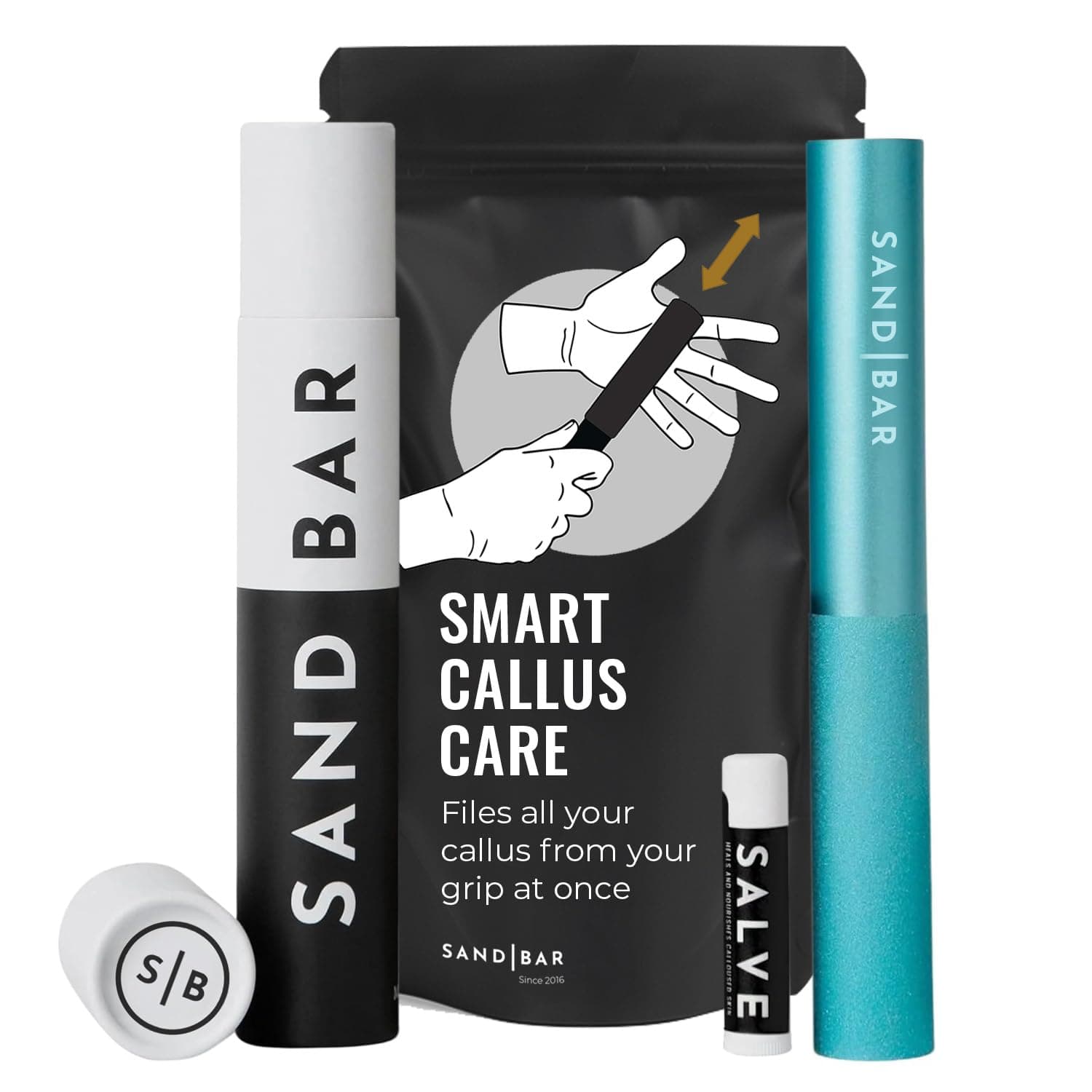 Callus Remover Tool, File for Hands, Durable Aluminum Tool Callus Shaver, Palm and Heel Dead Skin Removal, Includes Nourishing Salve, Ideal for Athletes, Climbers, and Gym Enthusiasts - Blue