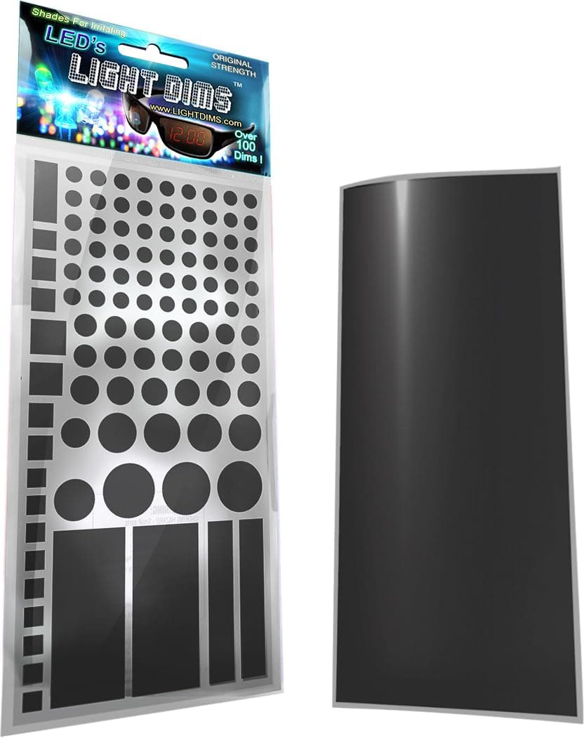 Original Strength - LED Covers/Sheets for Routers, Electronics & Appliances. Dims 50-80% of Light. Same Product, Different Packaging