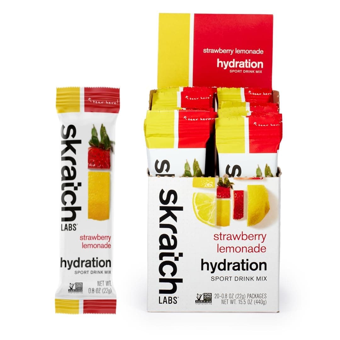 Skratch Labs | Hydration Packets Hydration Drink Mix, Strawberry Lemonade (0.8 Ounce - Pack of 20)
