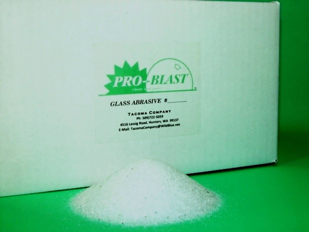 GLASS ABRASIVE #20 - Super Coarse Grit - 25 lbs. - Sand Blast Cabinet BLASTING MEDIA - By Tacoma Company