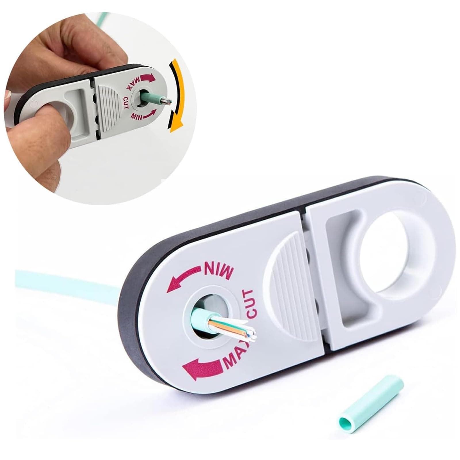 Universal Network Wire Stripping Tool for Cat5e, Cat 6, Cat 6a, Cat7, Cat 8 - Professional Coaxial Cable Stripper, and Cutters - Utp, STP, Sftp Pocket Cable Stripper Tool（White）