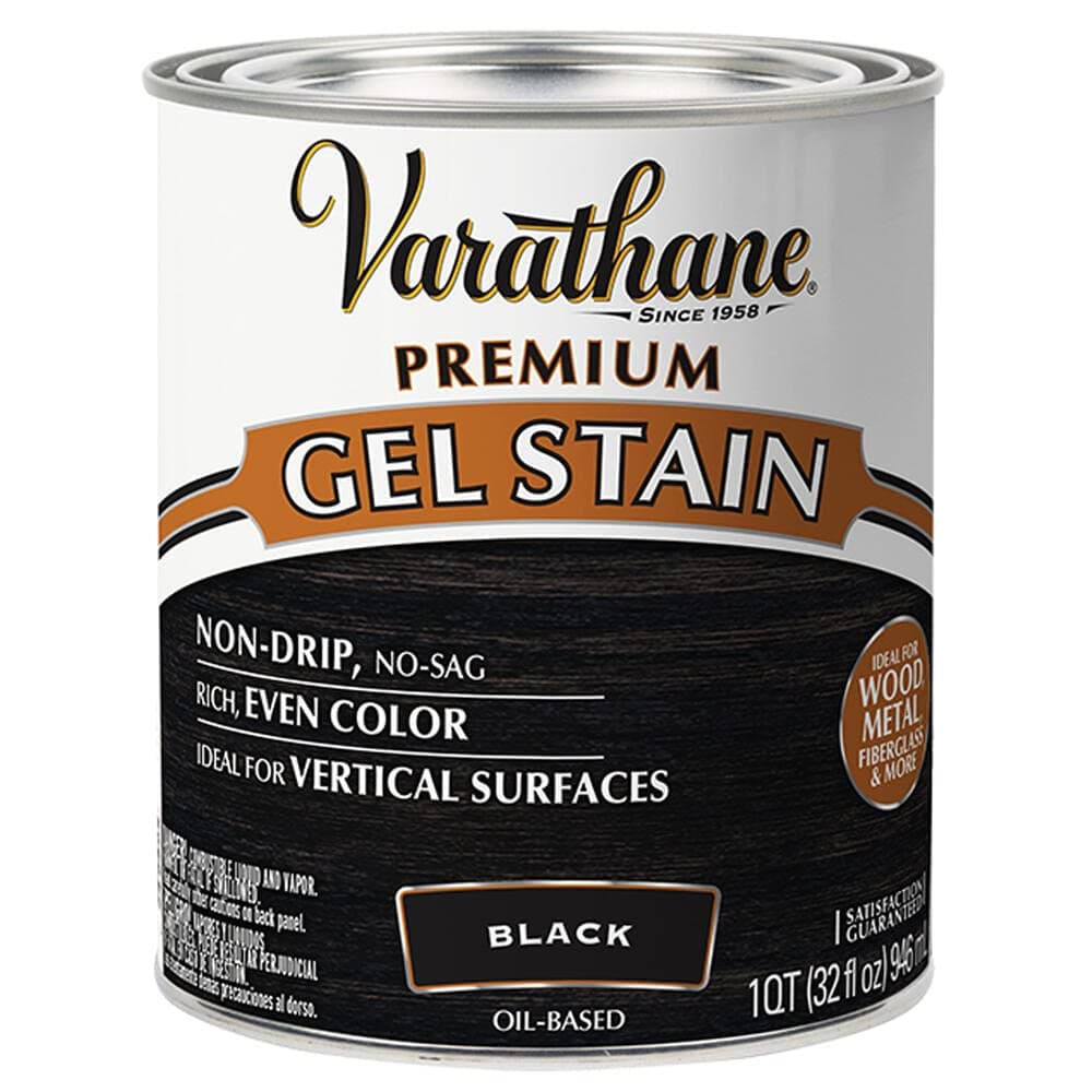 358176 Premium Gel Stain, Quart, Black