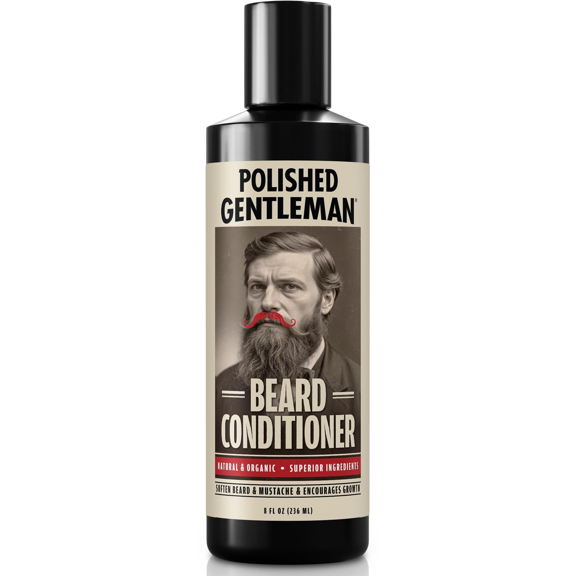 Men’s Beard Conditioner with Tea Tree Oil – Concentrated Rinse-Out Formula for Softer, Fuller-Looking Beards & Healthy Facial Hair, 8 oz