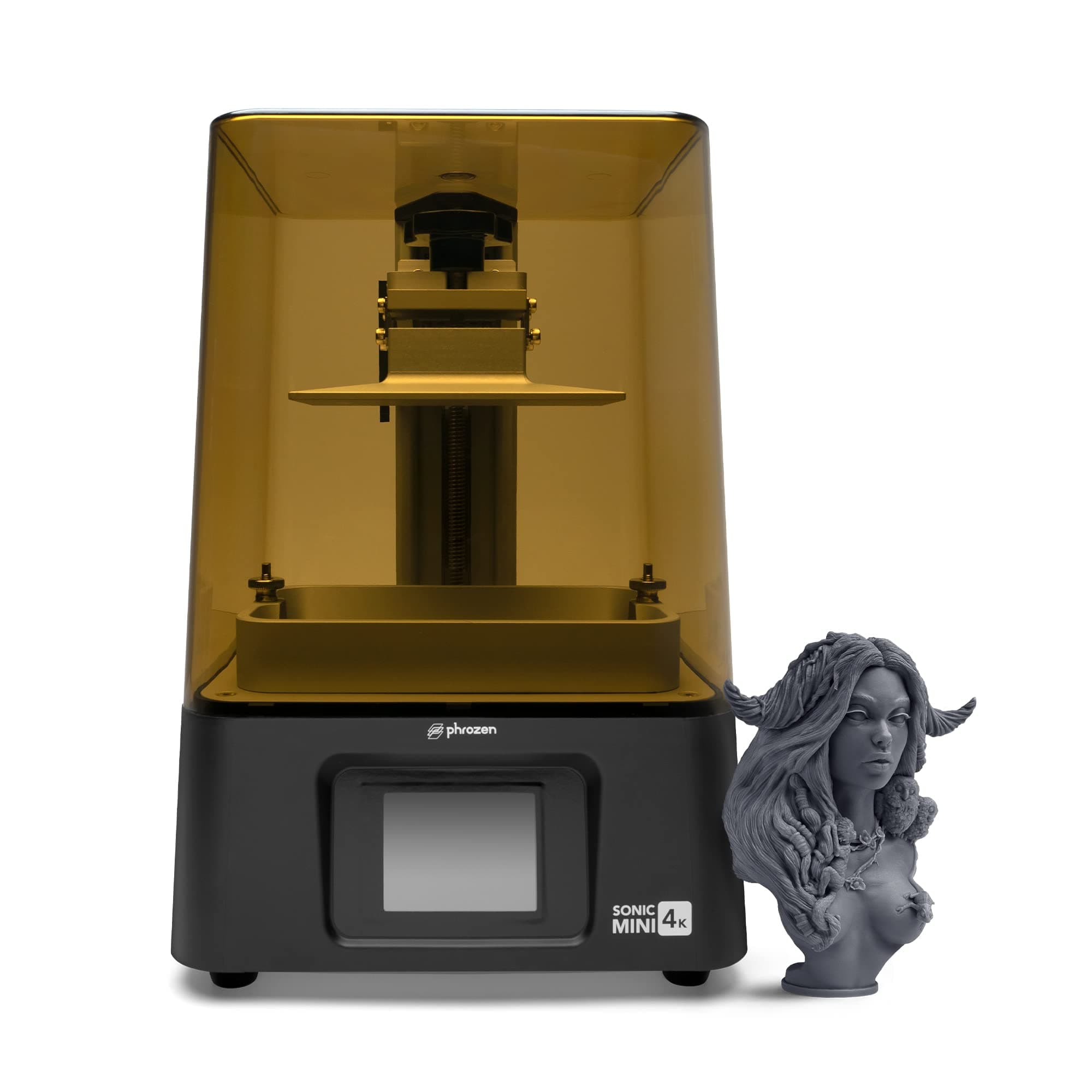 Phrozen Sonic Mini 4K LCD Resin 3D Printer, Monochrome/Mono LCD Screen, Matrix LED UV Light Tech, Longer Working Hours, for Jewelry-Making and Miniatures, L5.2 x W2.9 x H5.1 Printing Volume