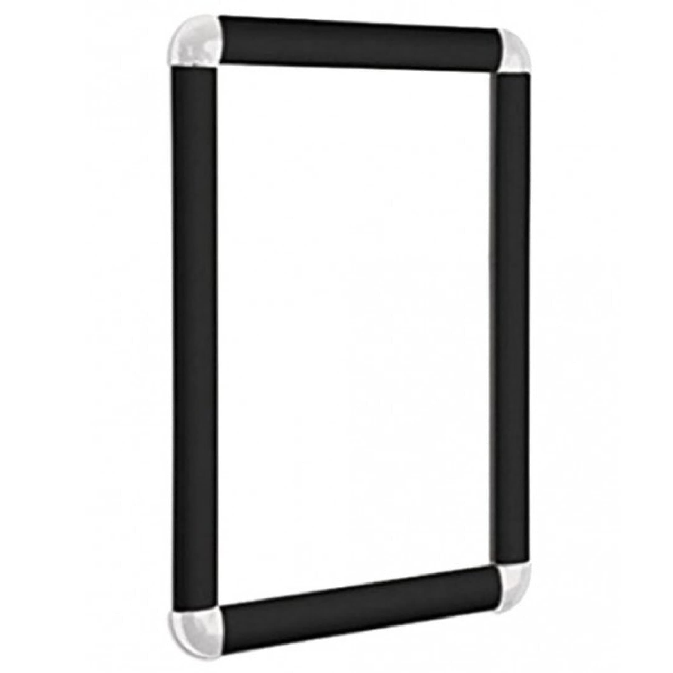 My Shopfittings BLACK Snap Frame Picture Frame Clip Frame with Rounded Corners in 5 Sizes A0, A1, A2, A3, & A4 (A4 X BLACK)