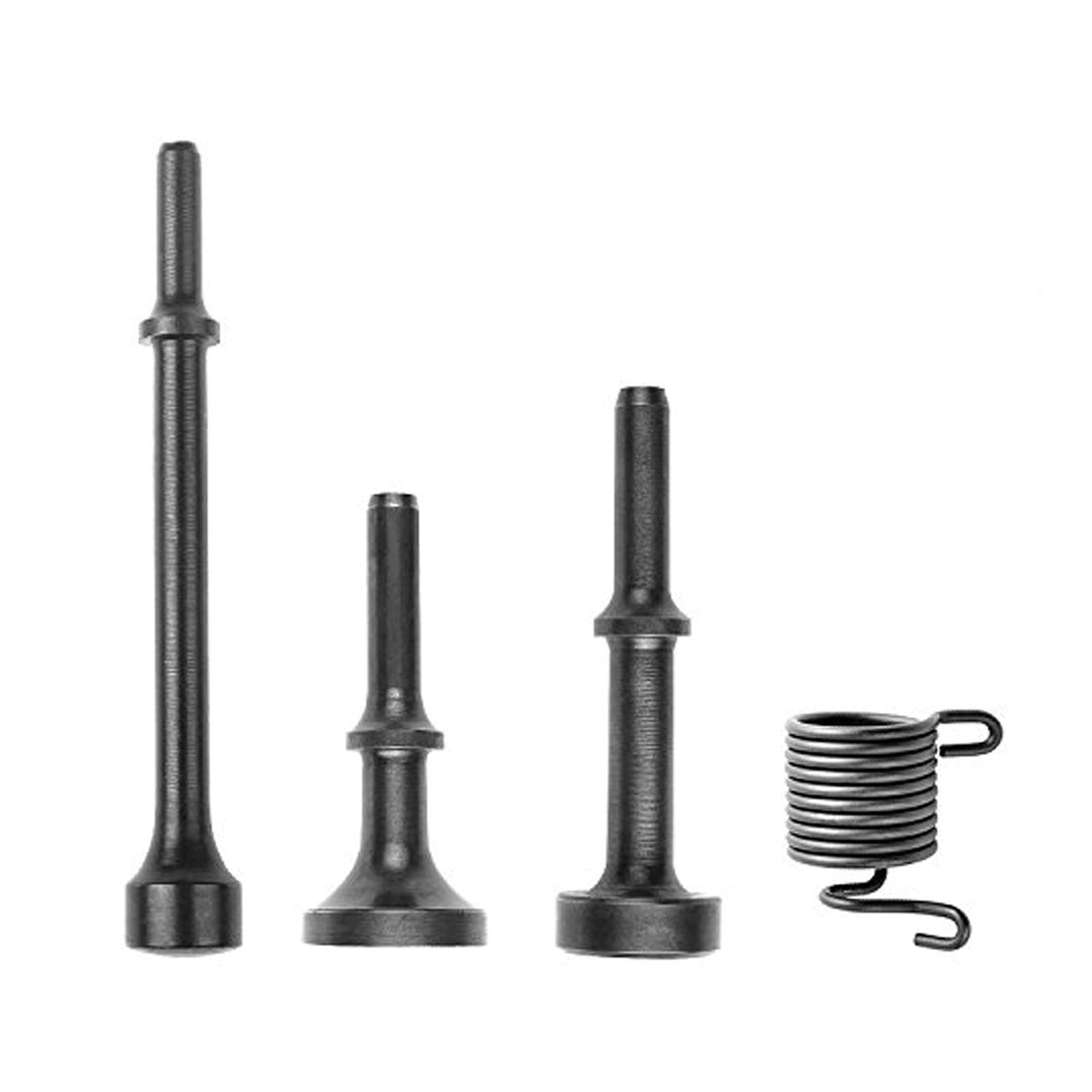 Abuff 4 PCS Air Hammer Bits Set, 0.401 Shank Smoothing Pneumatic Chisel Air Hammer Accessories, Extended Length Hammer Tool with Spring.