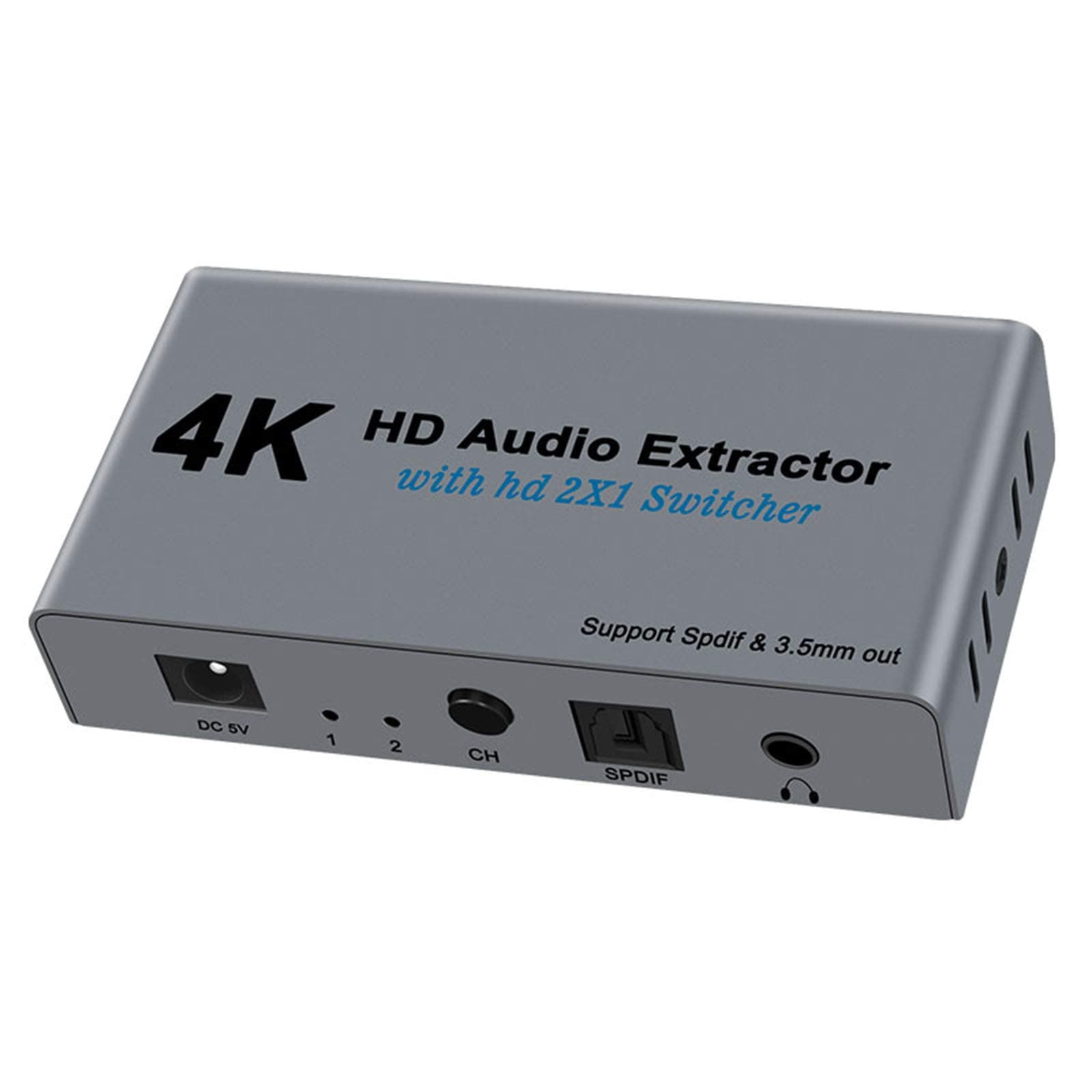 Shuiyuan E21 H-D Audio Extractor Splitter H-D Switch 2 in 1 out 4K H-D to H-D Optical SPDIF 3.5mm H-D Audio Splitter Switch