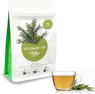 Samcci - Rosemary Tea, 40 Teabags, 1.5g/bag - Pure Dried Rosemary Leaves Tea Bags- Cultivated From Egypt - Non-GMO - Caffeine-free - Support Respiratory Health & Support Hair Growth