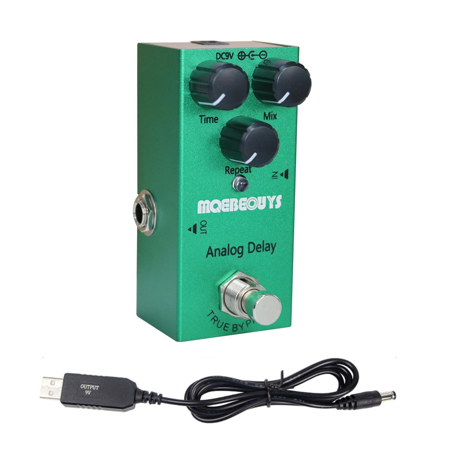 Analog Delay Electric Guitar Effects Pedal Mini Single Type DC 9V True Bypass Equipped with USB5V to 9V boost cable