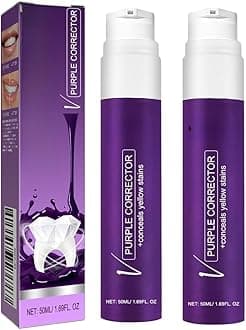 2 PCs White Teeth, Teeth Whitener, Purple Toothpaste for Teeth Whitening Kit Tooth whitening Blanqueador de Dientes (2pcs)
