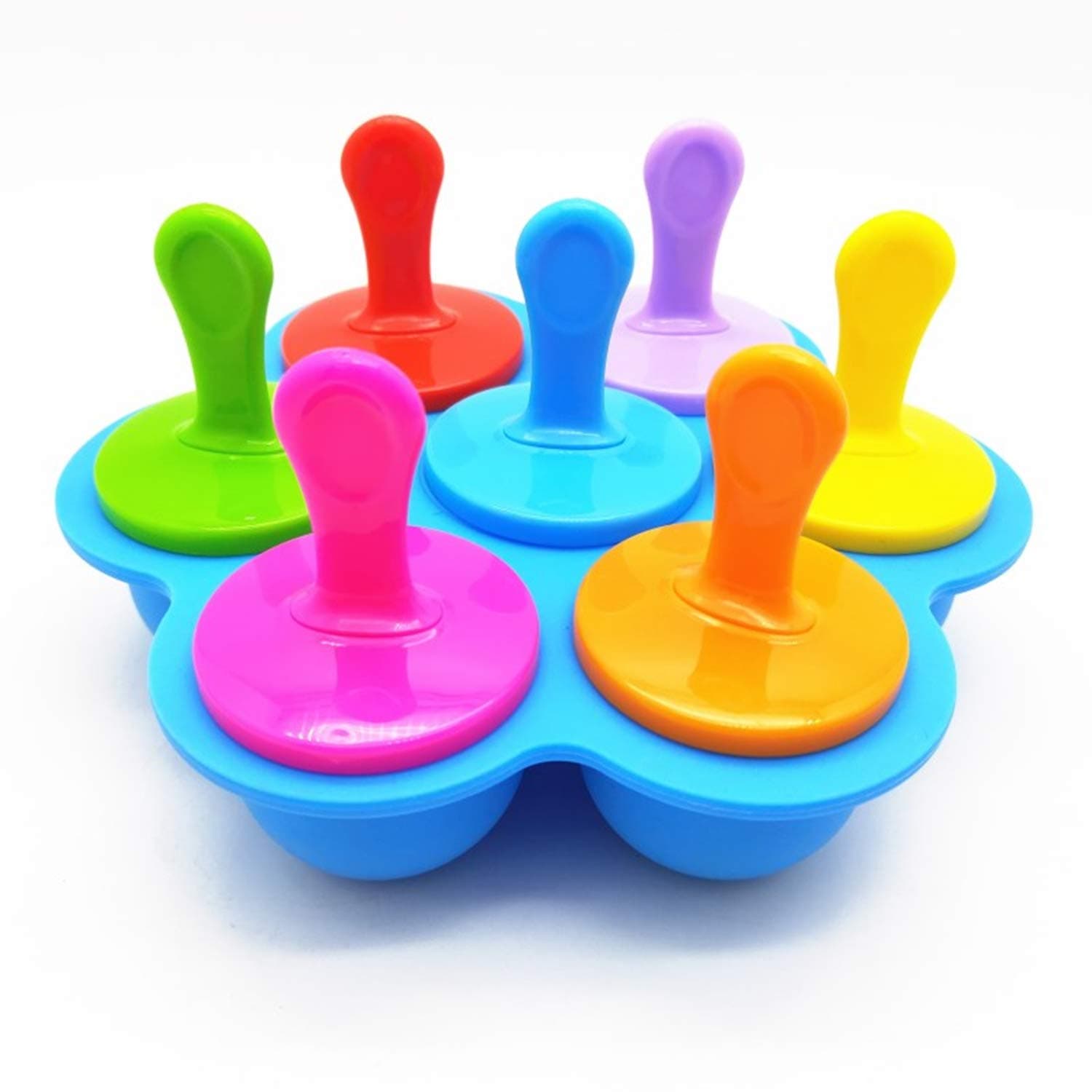Popsicle Molds Silicone Ice Pop Molds Maker with Lids Sticks and Drip Catcher Frozen DIY Popsicle Trays Reusable Easy Release Ice Pop Maker No Drip Food Storage Container