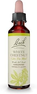 Bach Original Flower Remedies, White Chestnut - Calm The Mind - Natural Homeopathic Flower Essence for Emotional Balance - Vegan, Gluten Free, Sugar Free - 20mL Dropper