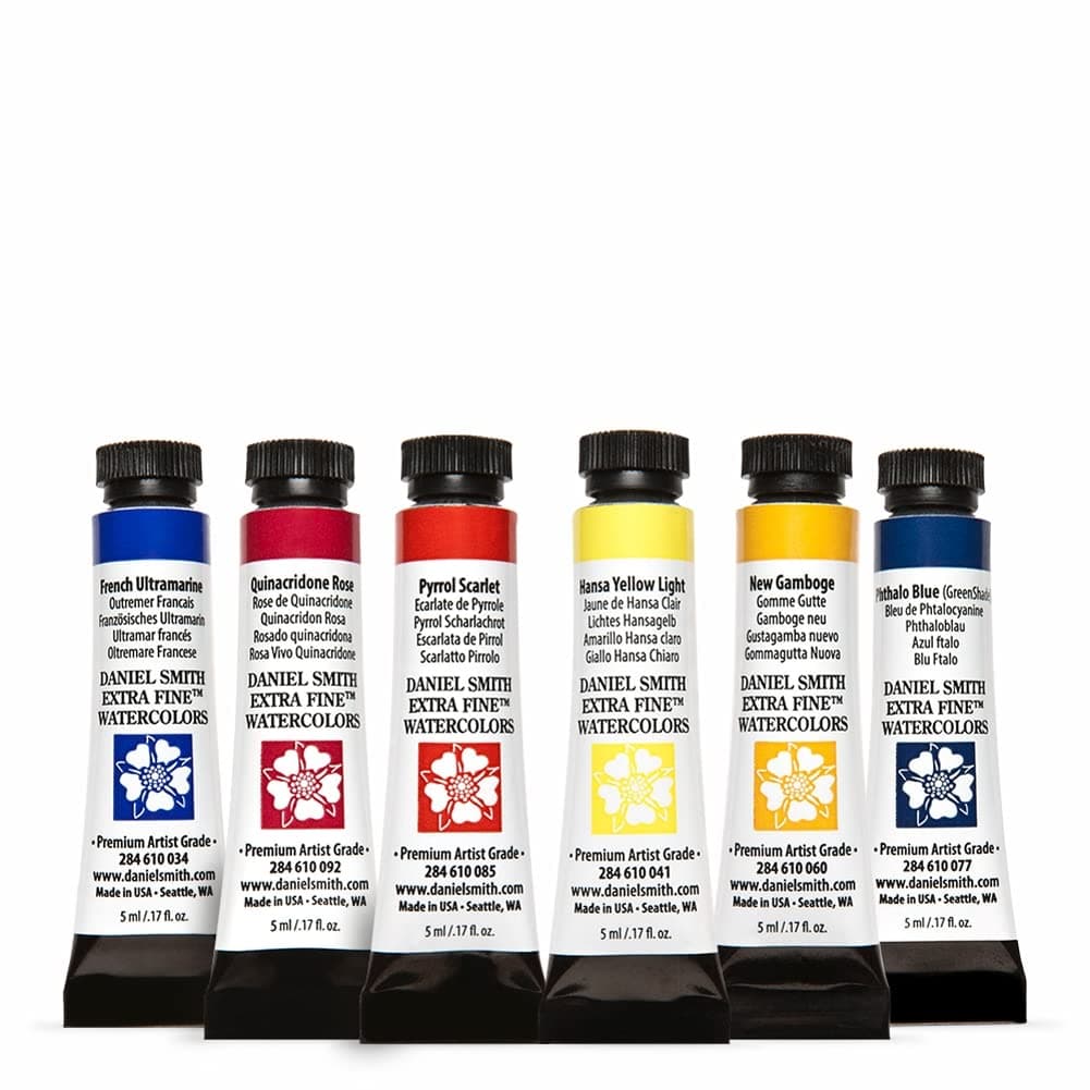 Daniel Smith 285610005 Extra Fine Essentials Introductory Watercolor, 6 Tubes, 5ml