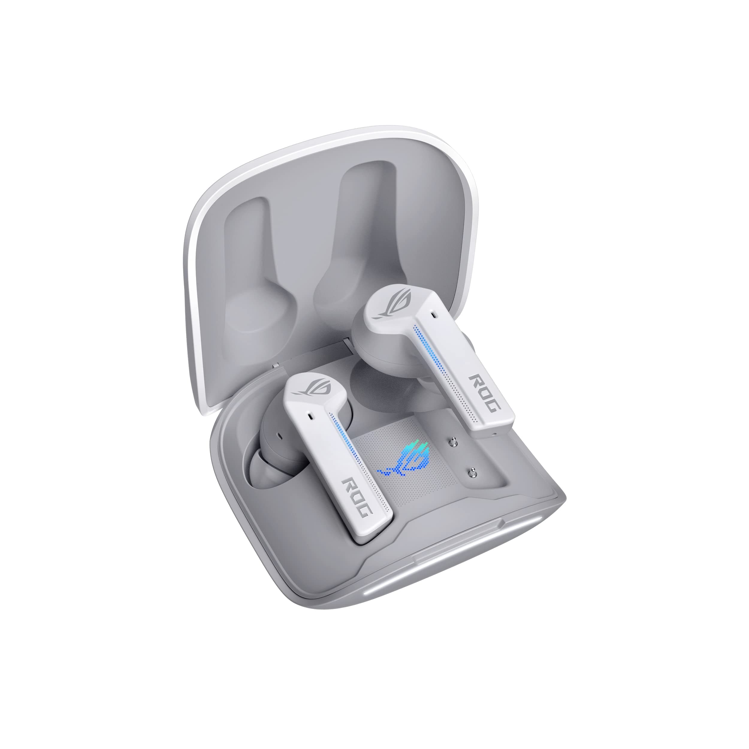 ASUS ROG Cetra True Wireless Gaming Earbuds – Bluetooth, Low-Latency, ANC Noise Cancelling, Touch Control, IPX4 Water Resistant, 27Hr Battery, Wireless Charging, for PC, Mobile, Switch, Ally/X - White