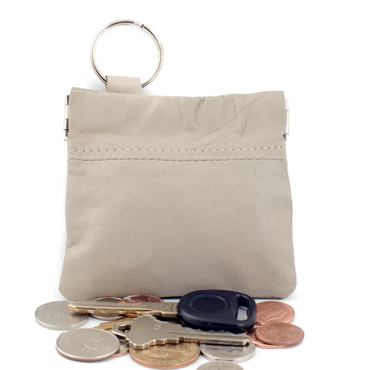 Leather Squeeze Coin Pouch