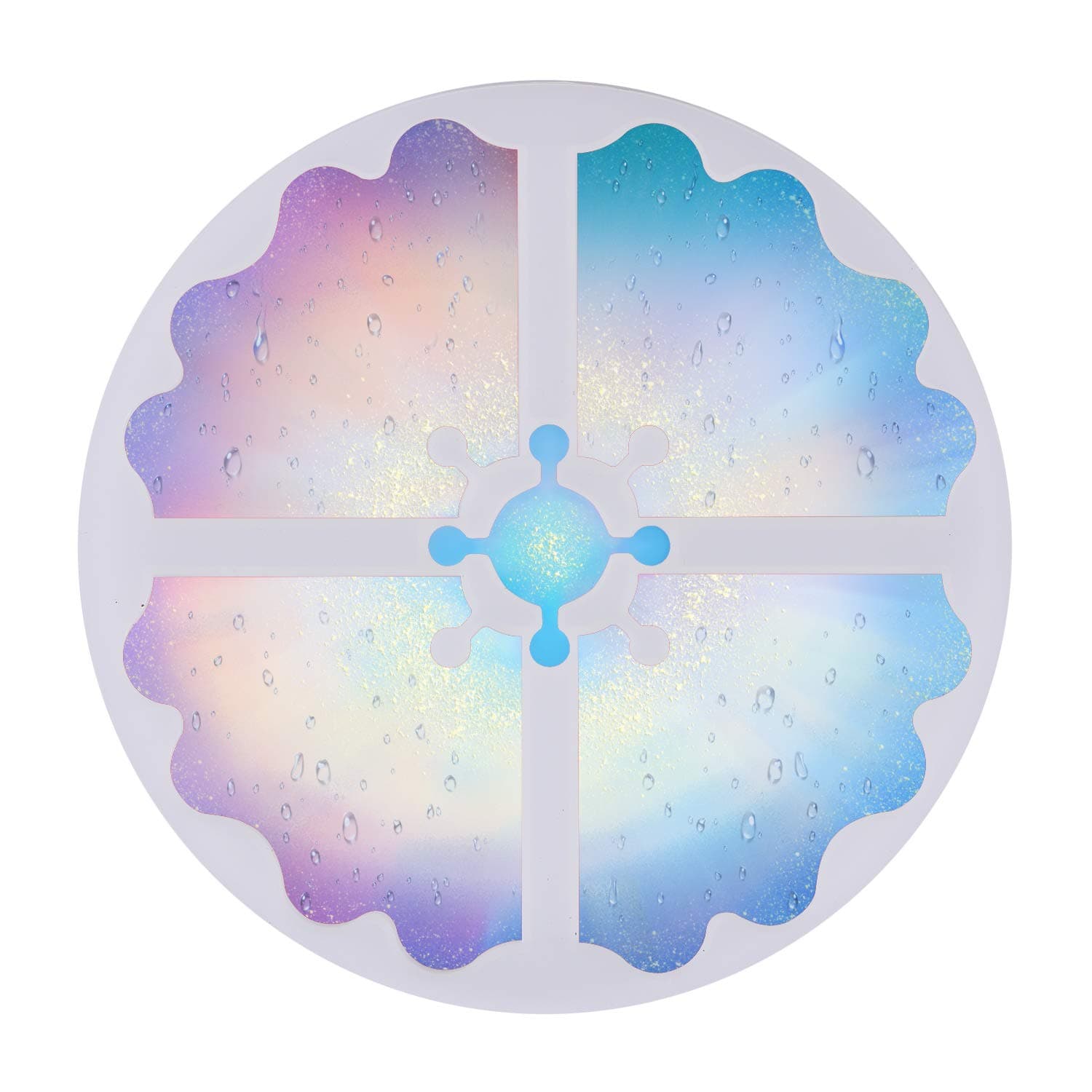 Silicone Coaster Molds, Simliber Irregular Round Coaster for Epoxy Resin Agate Coaster Cup Mat Molds for Resin Casting Silicone Molds for Making DIY Craft(Diameter 9 in)