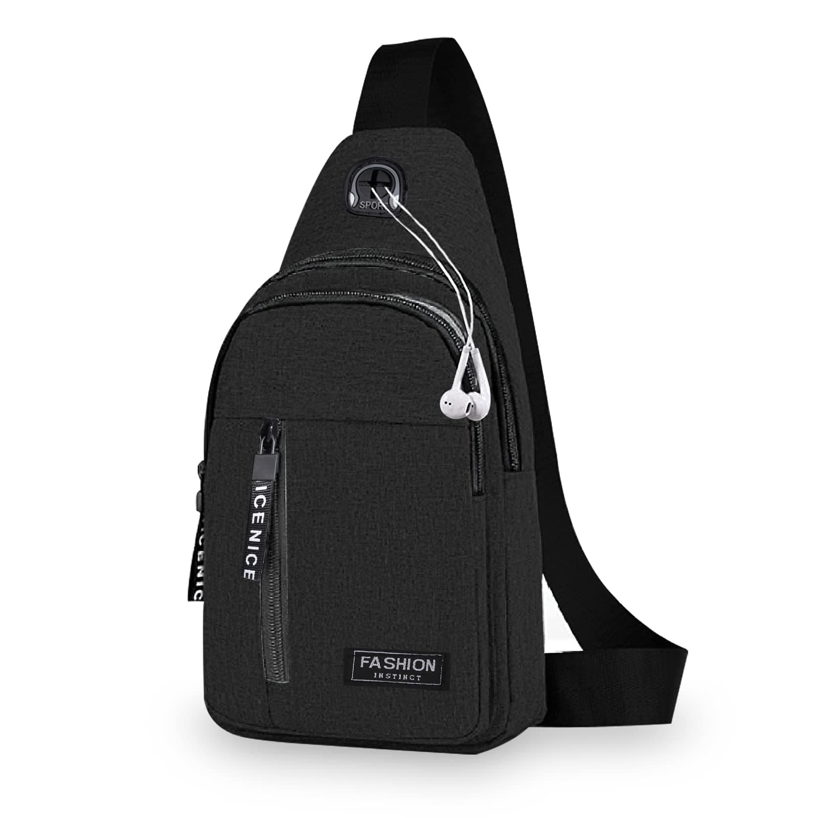 Yafe Sling Shoulder Backpack, Small Rucksack for Men Lightweight Nylon Sling Rucksack Bag Anti-theft Casual Men Women Chest Bag for Hiking Cycling Outdoor Travelling