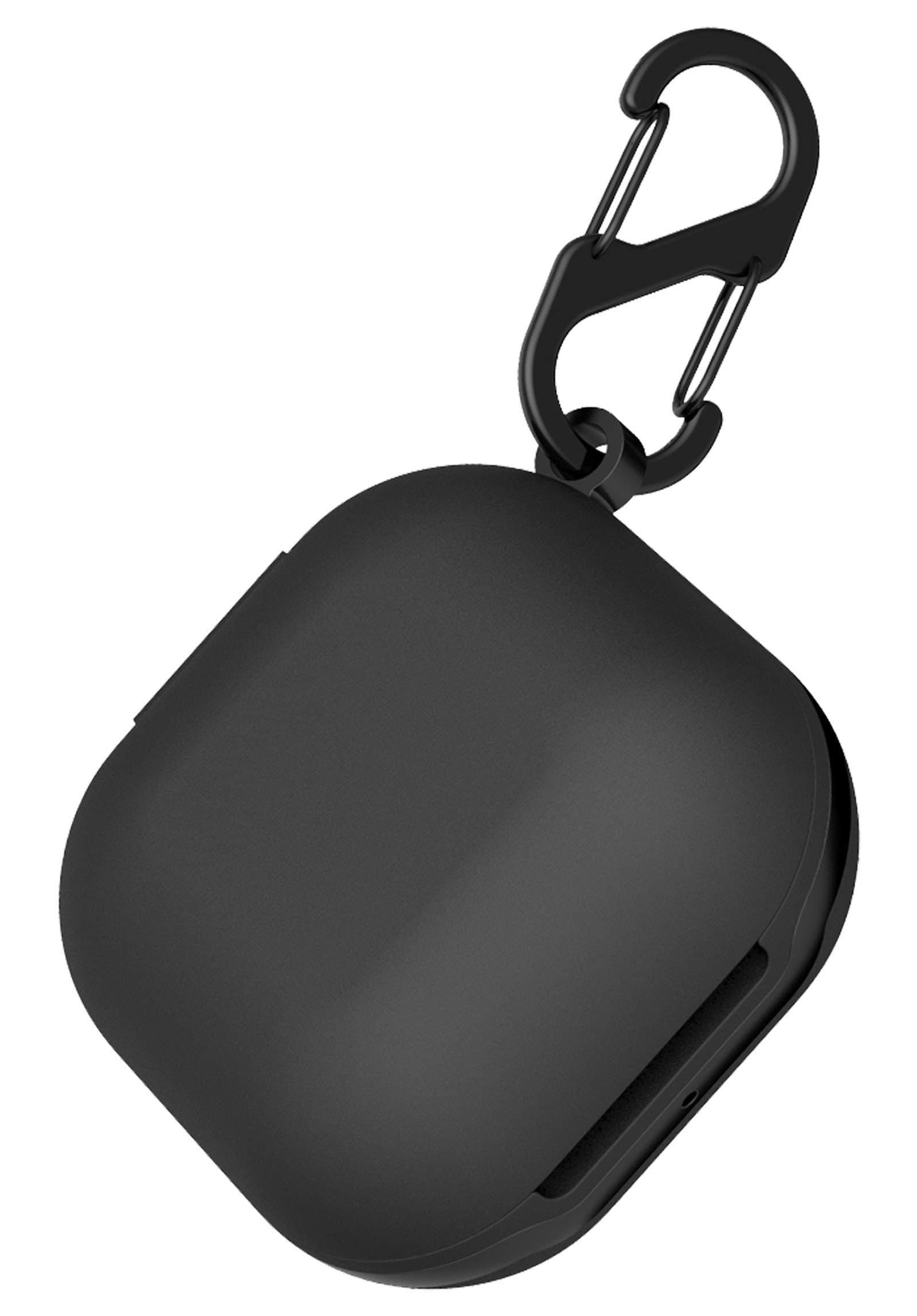 Aocar Silicone Carrying Case for Galaxy Buds2, Buds Pro, Buds Live - Portable Scratch Shock Resistant Cover with Carabiner (Black)
